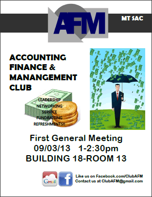 AFM Club - 1st General Meeting 9/30/13